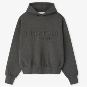 Fear of God Essentials Embossed Charcoal Hoodie